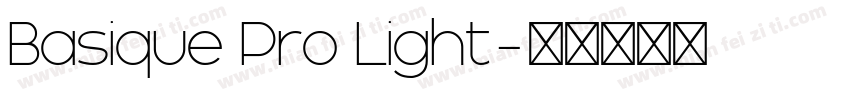 Basique Pro Light字体转换